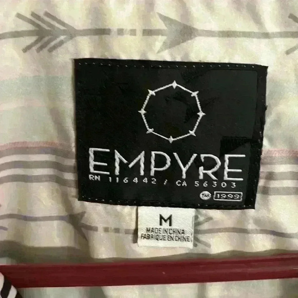 Empyre Aztec Hooded Windbreaker Jacket Drawstring - Picture 2 of 6